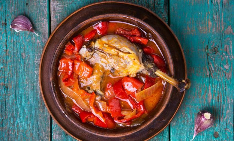 guiso de pato encebollado